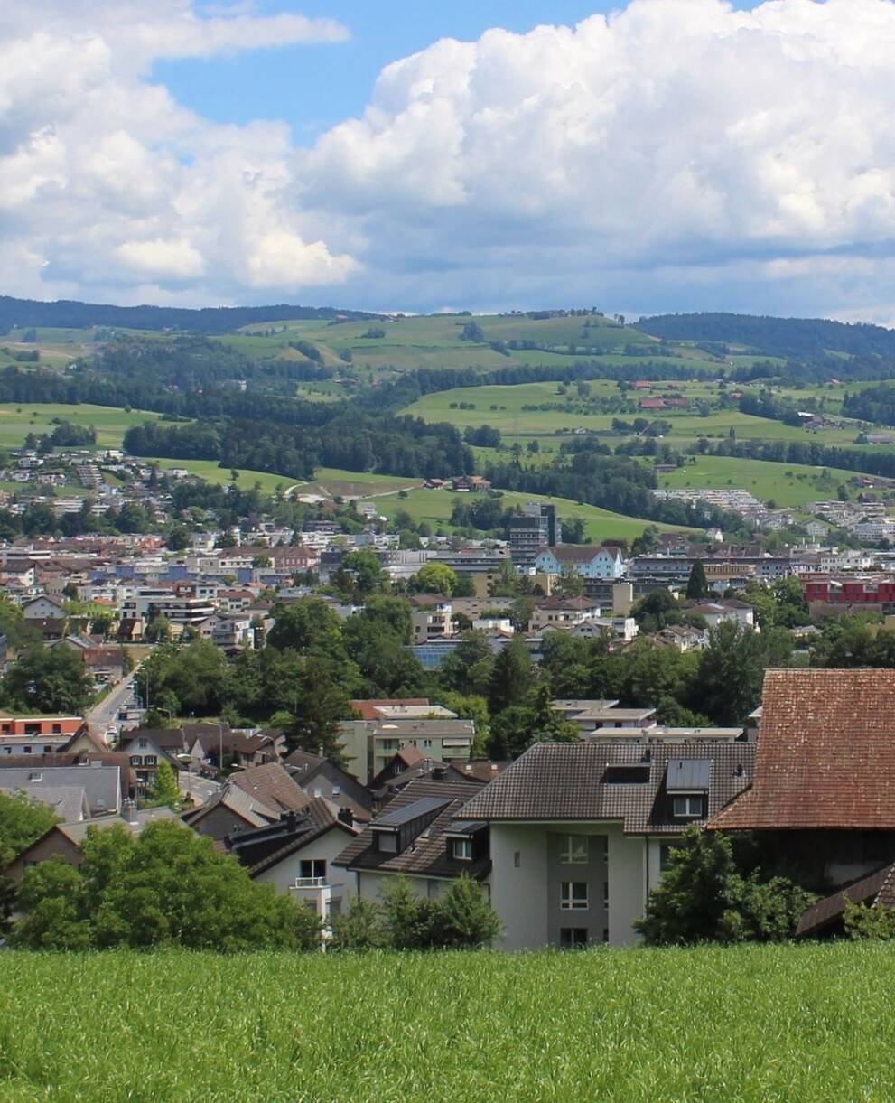 Blick über Baar: Wie sich Natur und Landschaft im Kanton Zug entwickeln werden, hängt massgeblich von den am 4. Oktober in Regierungs- und Kantonsrat gewählten Politiker:innen ab.
