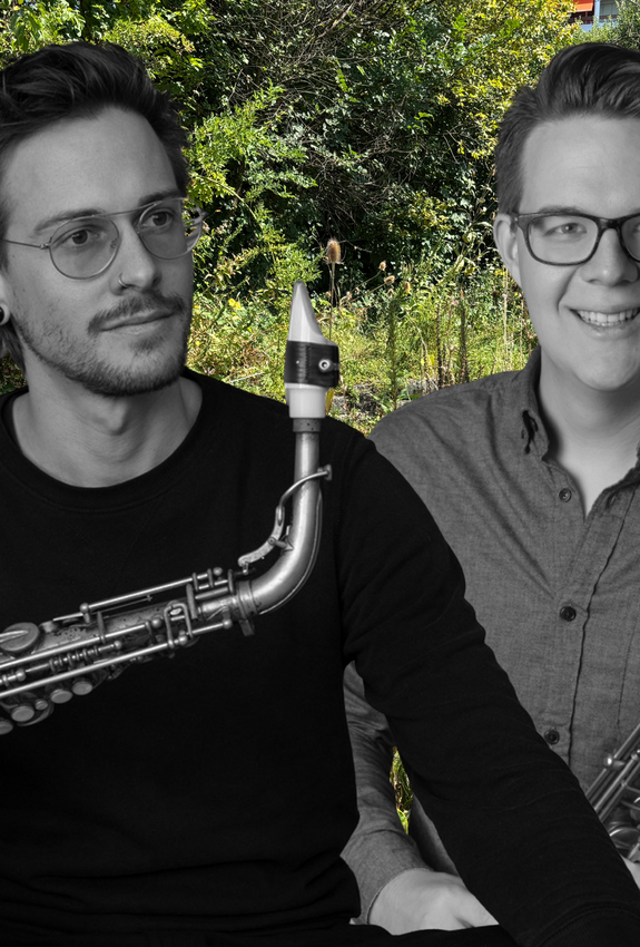 Linus Amstad und Pascal Uebelhart von Sax Mal Zwei